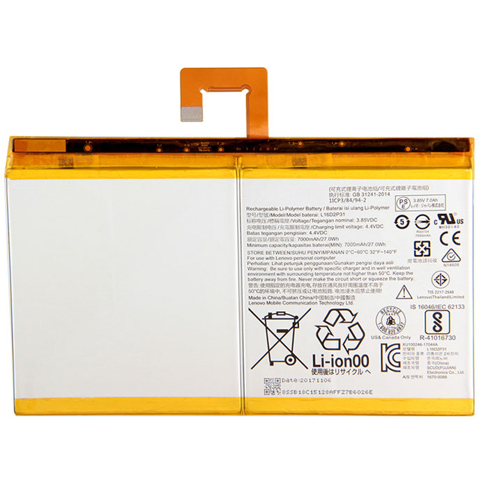 OEM Laptop Battery Replacement for  Lenovo TAB TB X704A