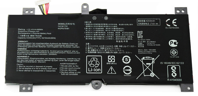 OEM Laptop Battery Replacement for  Asus C41N1731