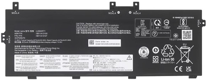 OEM Laptop Battery Replacement for  lenovo ThinkPad X13 Yoga Gen 2